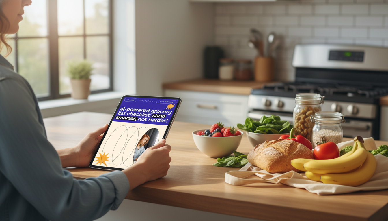 AI Grocery List Checklist: Printable Digital Download