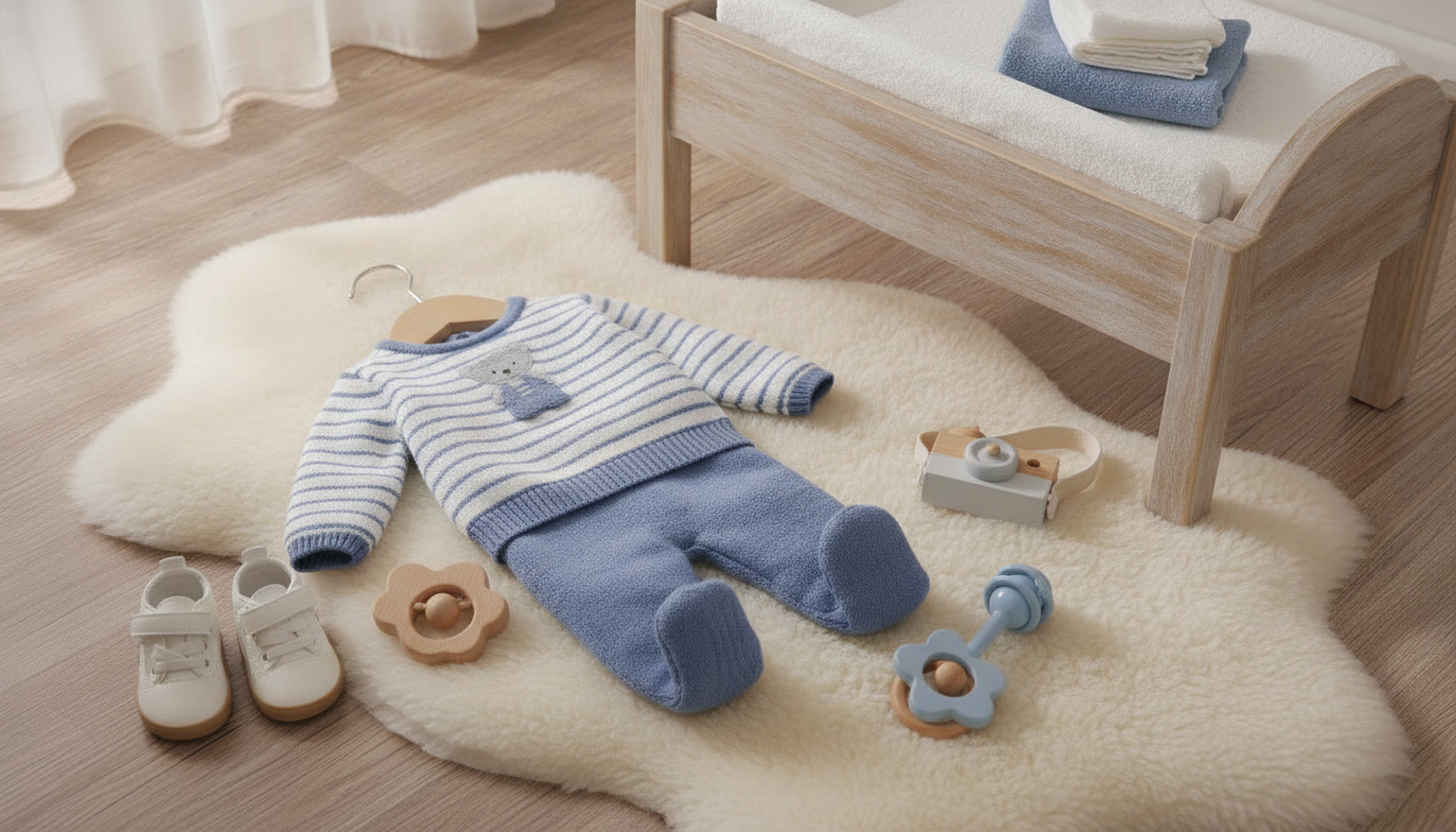 Cozy Baby Bear Knit Sweater & Pants Set for Infants